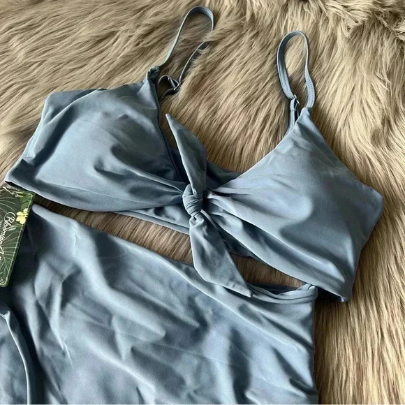 Blooming Jelly  High Waisted Bikini Swimsuit Tie Knot 2pcs Bathing Suits - Picture 5 of 13